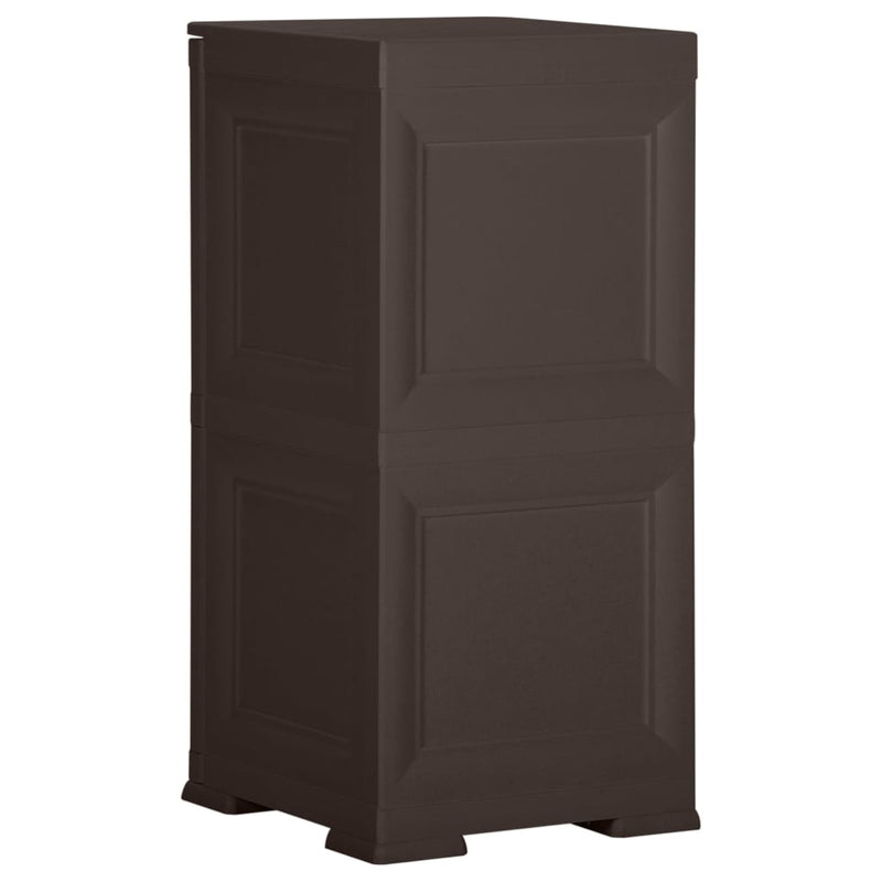 vidaXL Plastic Cabinet 40x43x85.5 cm Wood Design Brown