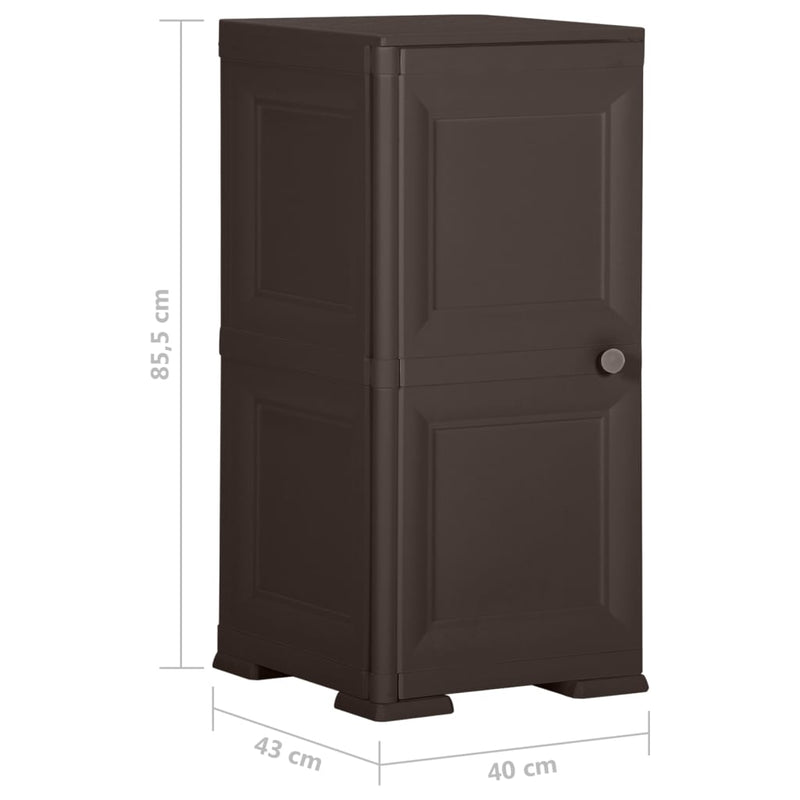 vidaXL Plastic Cabinet 40x43x85.5 cm Wood Design Brown