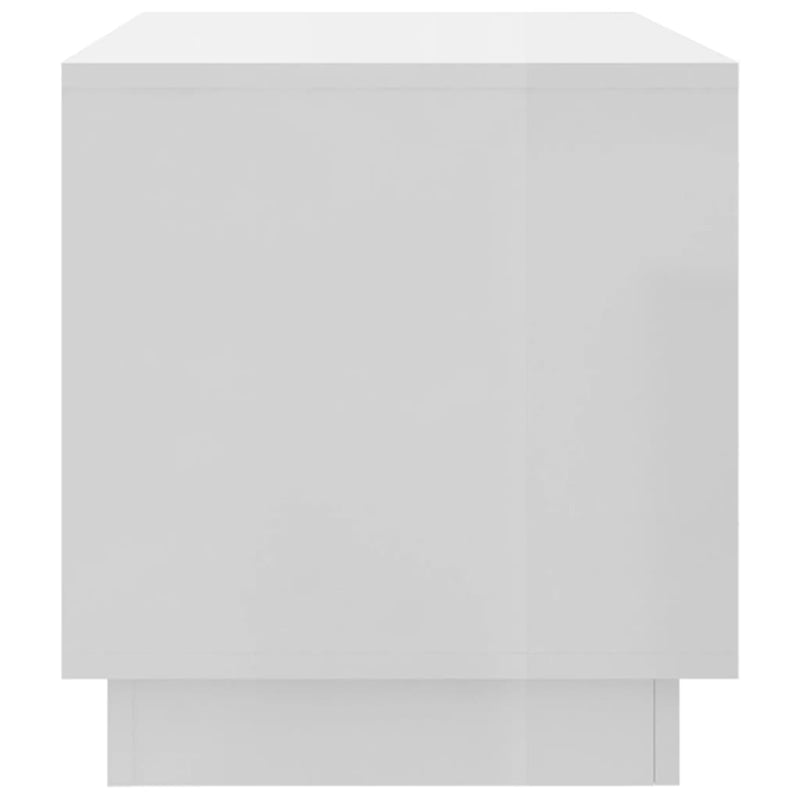 vidaXL TV Cabinet High Gloss White 102x41x44 cm Engineered Wood