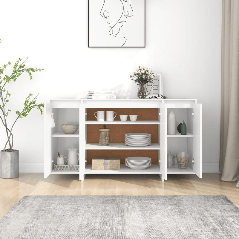 vidaXL Sideboard White 135x41x75 cm Engineered Wood