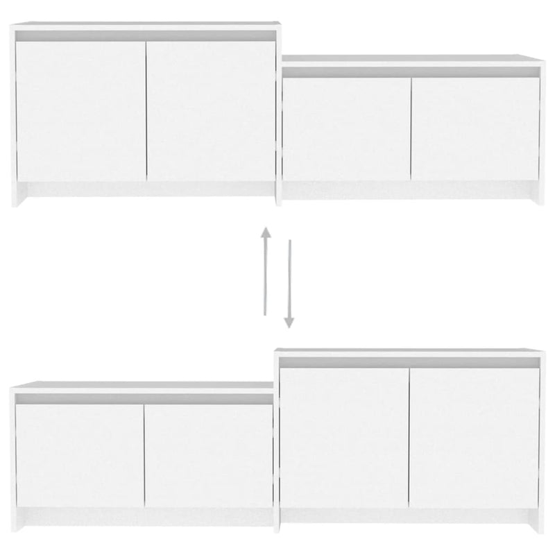 vidaXL TV Cabinet White 146.5x35x50 cm Engineered Wood