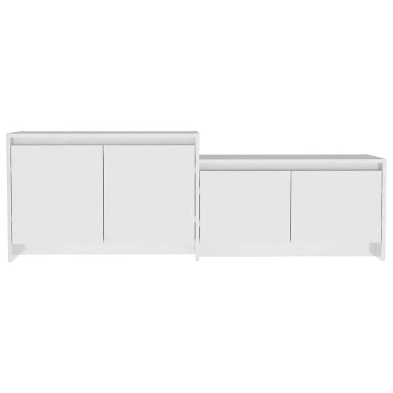 vidaXL TV Cabinet High Gloss White 146.5x35x50 cm Engineered Wood