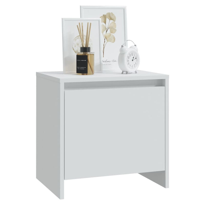 vidaXL Bedside Cabinets 2 pcs White 45x34x44.5 cm Engineered Wood