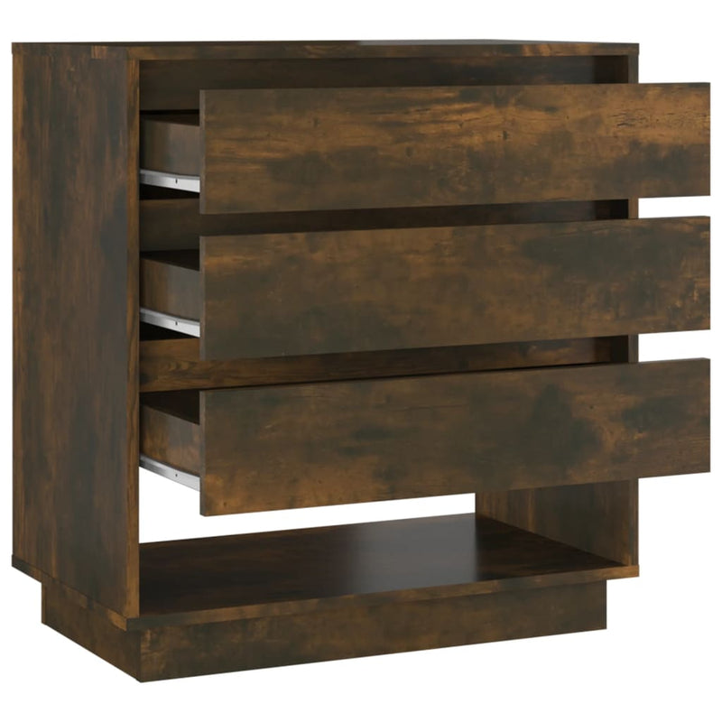vidaXL Sideboard Smoked Oak 70x41x75 cm Engineered Wood