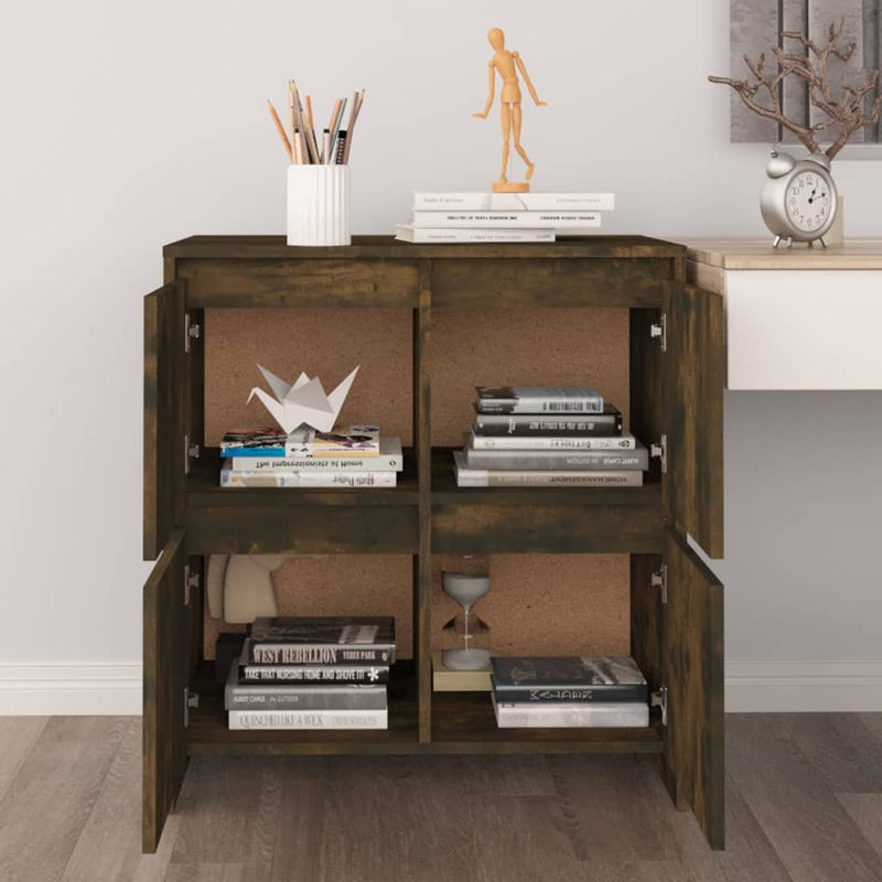vidaXL Sideboard Smoked Oak 70x41x75 cm Engineered Wood