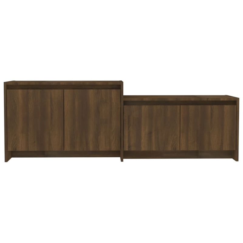 vidaXL TV Cabinet Brown Oak 146.5x35x50 cm Engineered Wood
