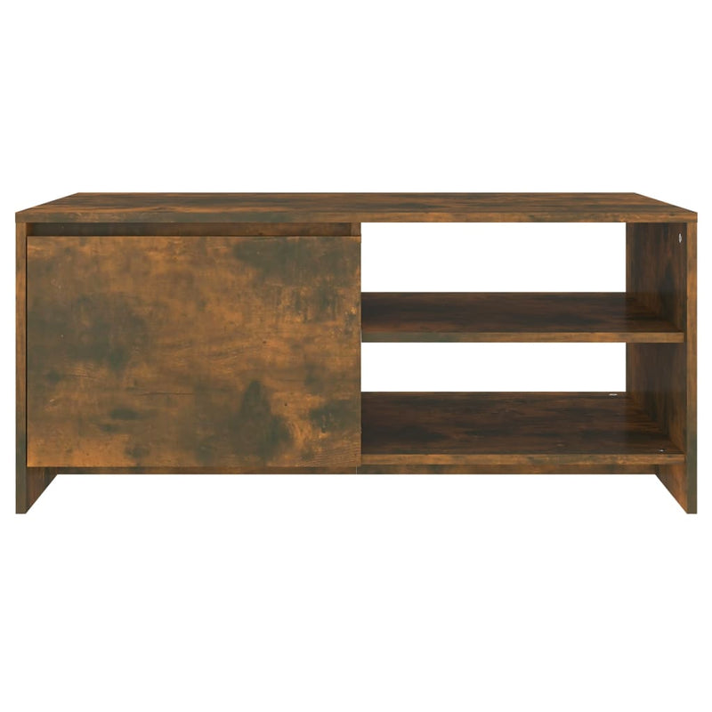 vidaXL Coffee Table Smoked Oak 102x50x45 cm Engineered Wood