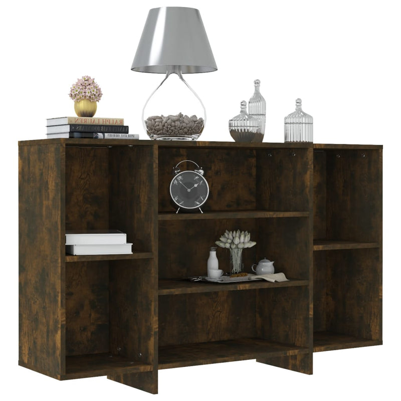 vidaXL Sideboard Smoked Oak 120x30x75 cm Engineered Wood