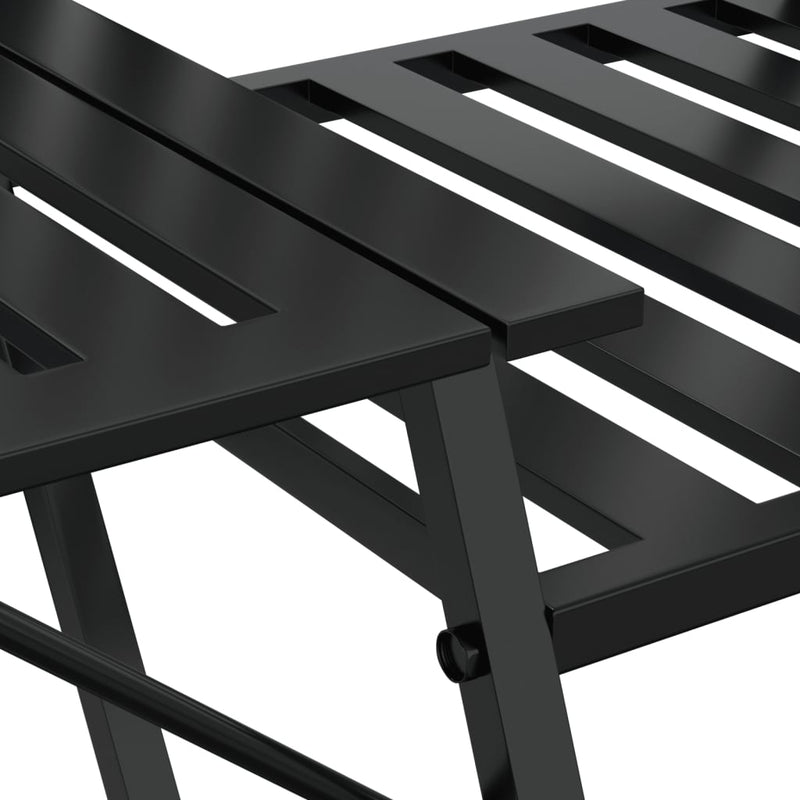 vidaXL 2-Seater Garden Bench 165 cm Black Steel