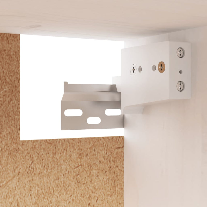vidaXL Wall Cabinets 2pcs White 100x30x35 cm Solid Wood Pine