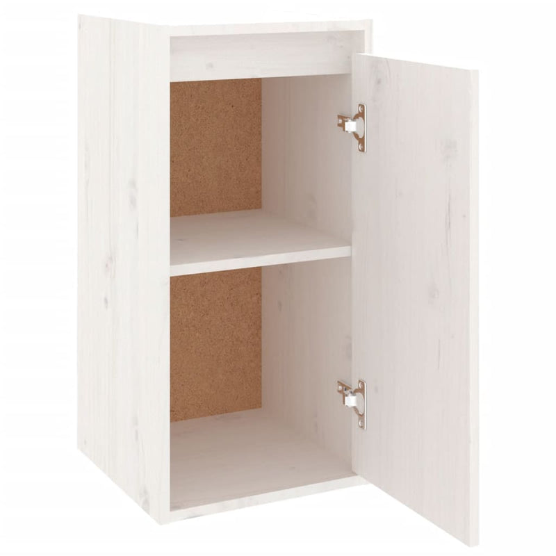 vidaXL Wall Cabinets 2 pcs White 30x30x60 cm Solid Wood Pine