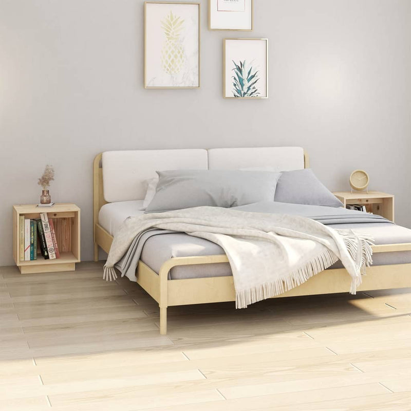 vidaXL Bedside Cabinets 2 pcs 40x30x40 cm Solid Wood Pine