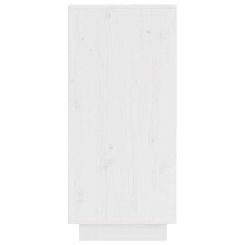 vidaXL Sideboards 2 pcs White 31.5x34x75 cm Solid Wood Pine