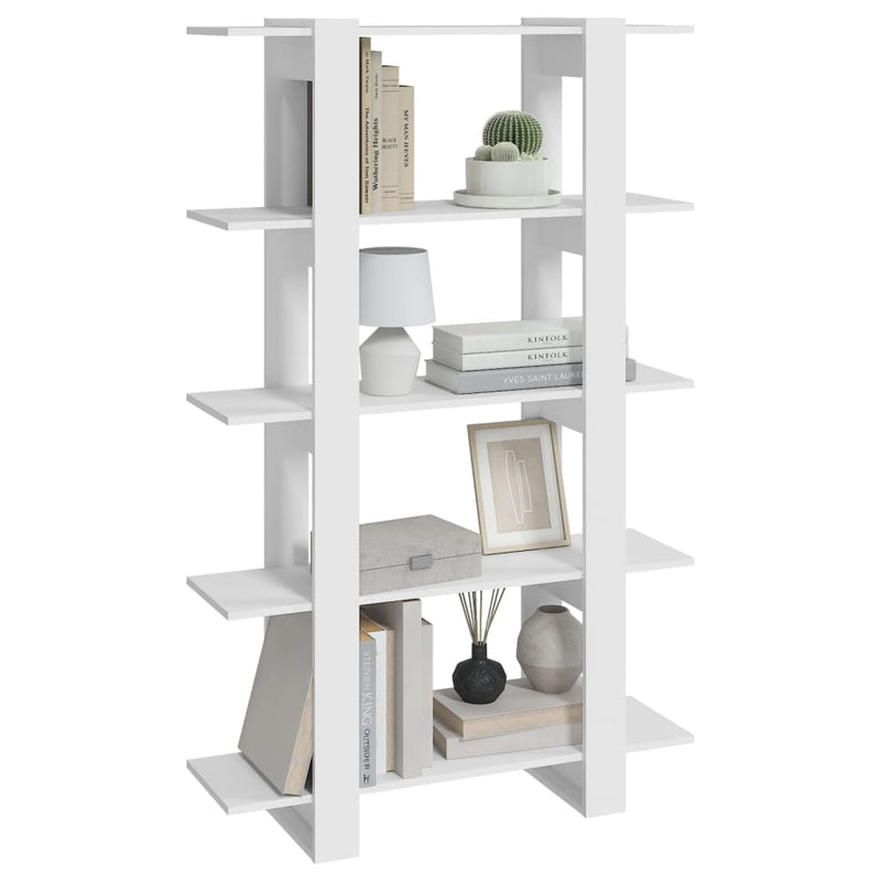 vidaXL Book Cabinet/Room Divider White 100x30x160 cm