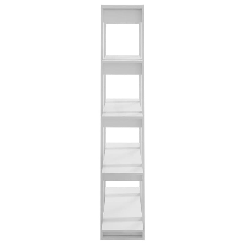 vidaXL Book Cabinet/Room Divider High Gloss White 100x30x160 cm