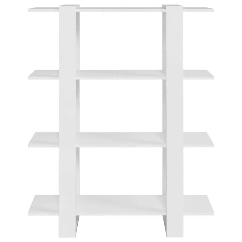 vidaXL Book Cabinet/Room Divider White 100x30x123.5 cm