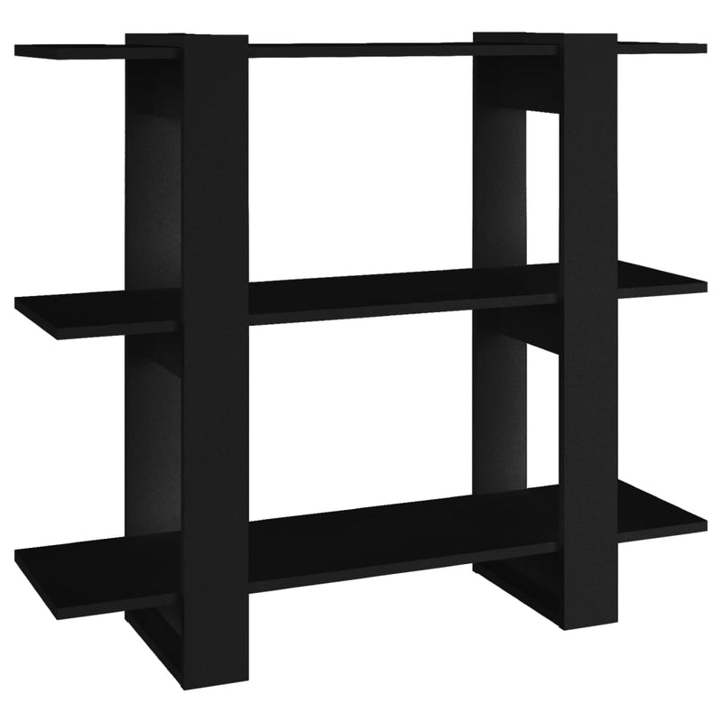 vidaXL Book Cabinet/Room Divider Black 100x30x87 cm