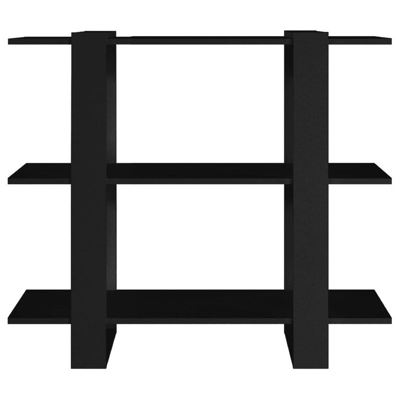 vidaXL Book Cabinet/Room Divider Black 100x30x87 cm
