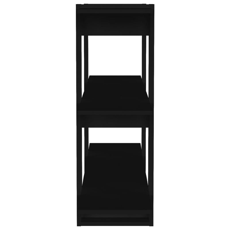 vidaXL Book Cabinet/Room Divider Black 100x30x87 cm