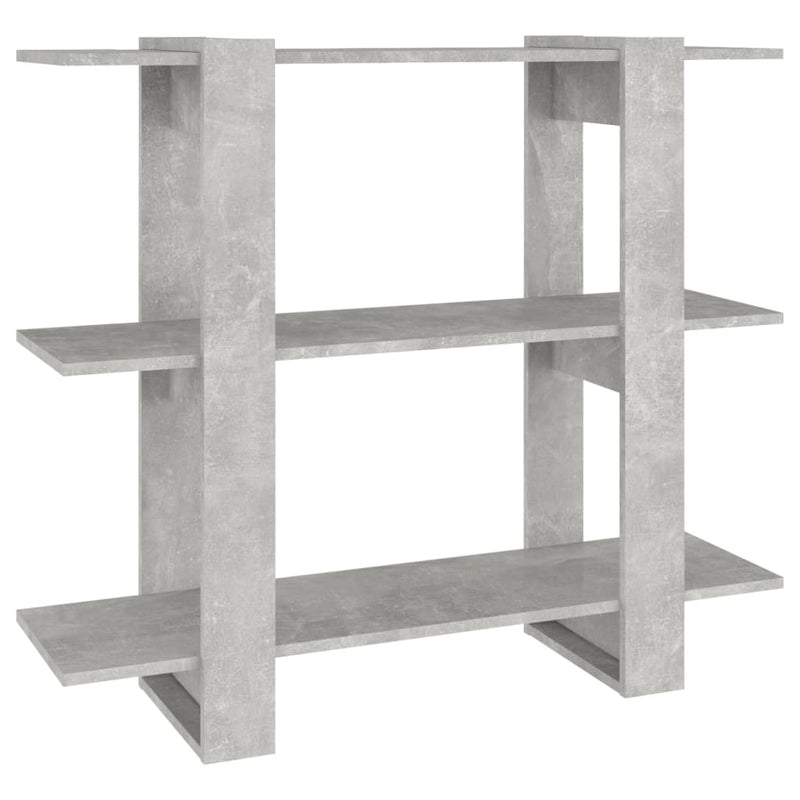 vidaXL Book Cabinet/Room Divider Concrete Grey 100x30x87 cm