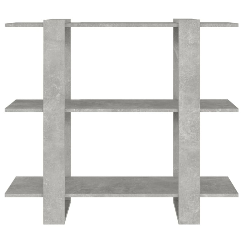 vidaXL Book Cabinet/Room Divider Concrete Grey 100x30x87 cm