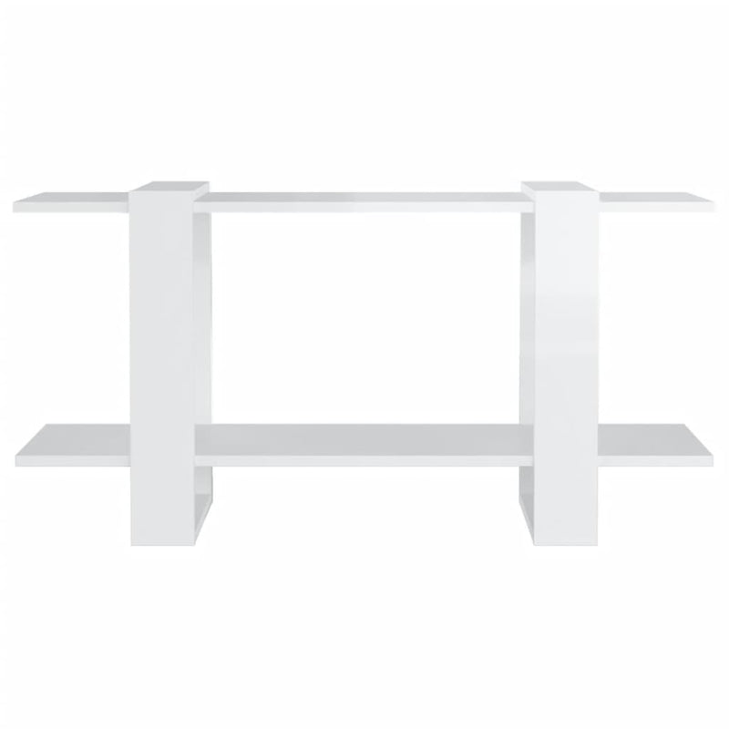 vidaXL Book Cabinet High Gloss White 100x30x51 cm Engineered Wood