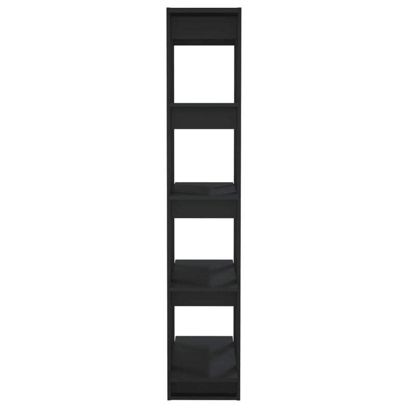 vidaXL Book Cabinet/Room Divider Black 80x30x160 cm Engineered Wood