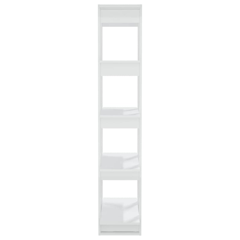 vidaXL Book Cabinet/Room Divider High Gloss White 80x30x160 cm