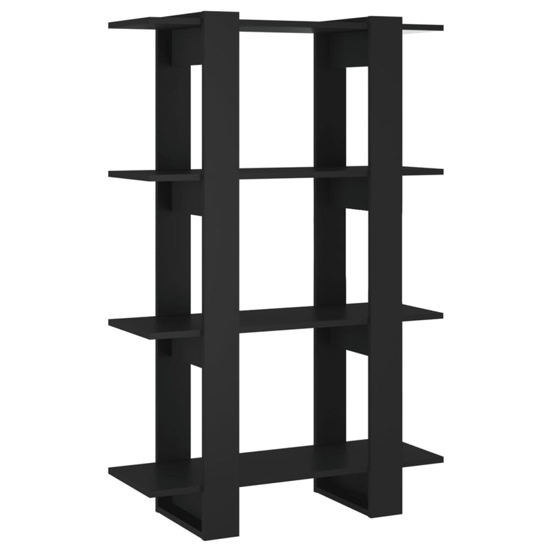 vidaXL Book Cabinet/Room Divider Black 80x30x123.5 cm