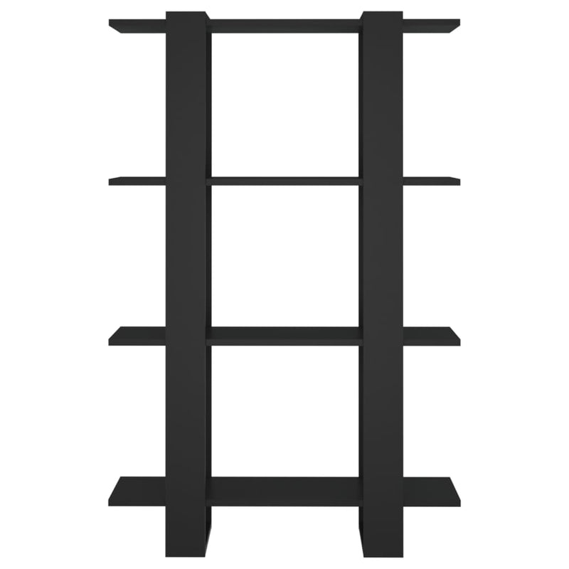 vidaXL Book Cabinet/Room Divider Black 80x30x123.5 cm