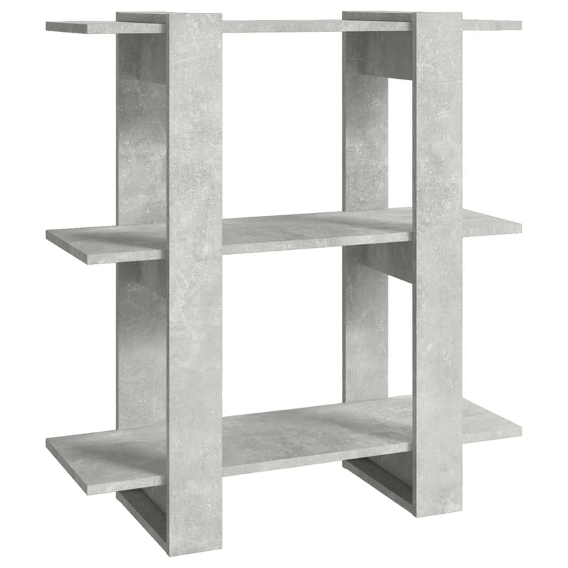 vidaXL Book Cabinet/Room Divider Concrete Grey 80x30x87 cm