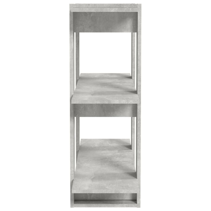 vidaXL Book Cabinet/Room Divider Concrete Grey 80x30x87 cm