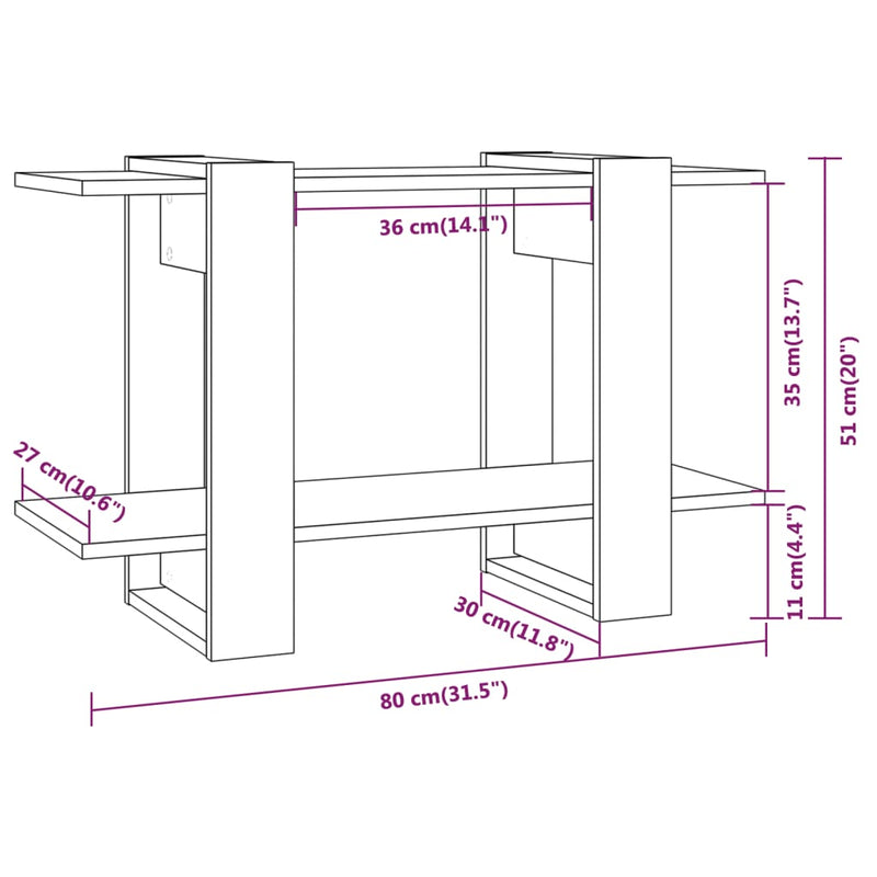 Book Cabinet/Room Divider Sonoma Oak 80x30x51 cm