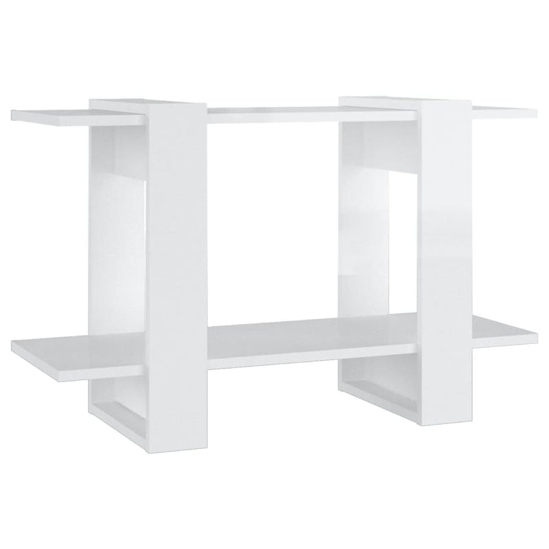 vidaXL Book Cabinet/Room Divider High Gloss White 80x30x51 cm