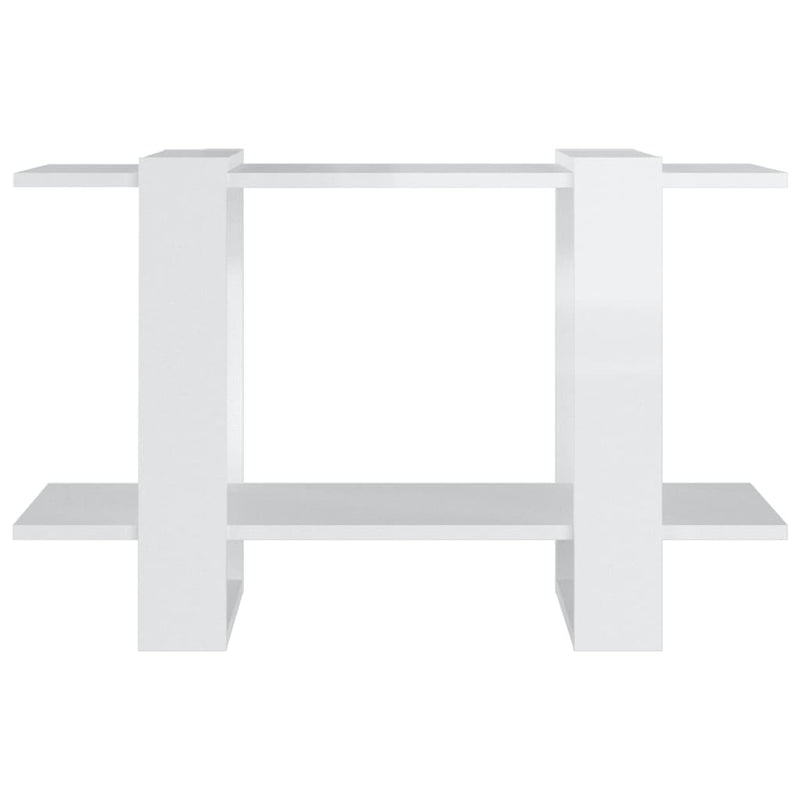 vidaXL Book Cabinet/Room Divider High Gloss White 80x30x51 cm