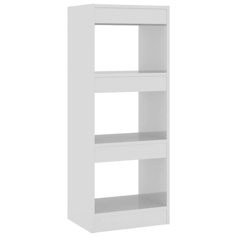 vidaXL Book Cabinet/Room Divider High Gloss White 40x30x103 cm Engineered Wood