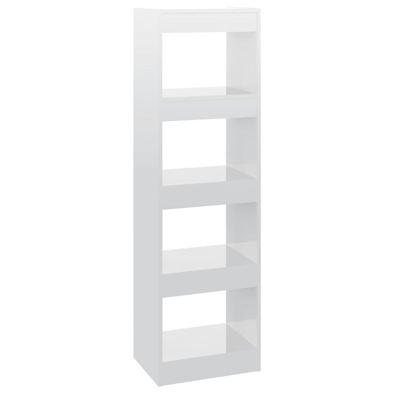 vidaXL Book Cabinet/Room Divider High Gloss White 40x30x135 cm