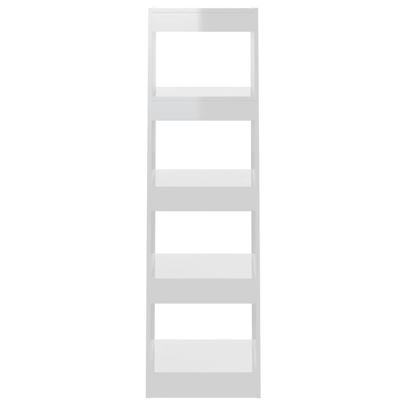 vidaXL Book Cabinet/Room Divider High Gloss White 40x30x135 cm