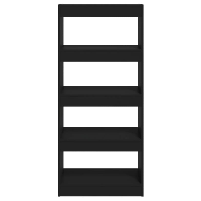 vidaXL Book Cabinet/Room Divider Black 60x30x135 cm Engineered Wood