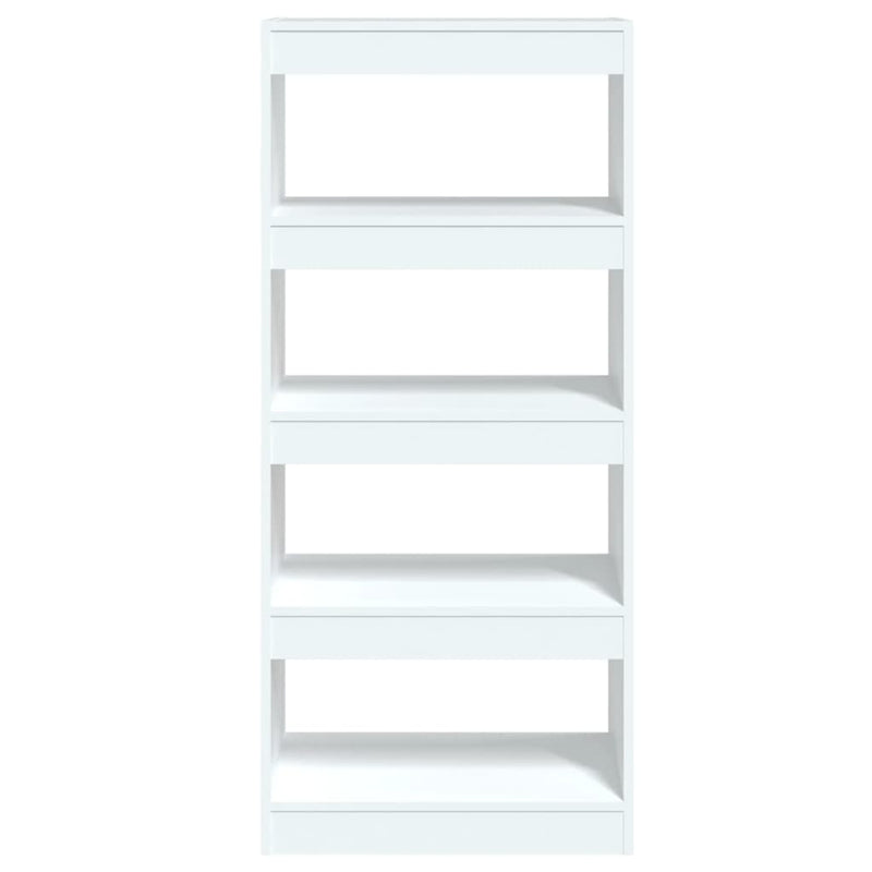 vidaXL Book Cabinet/Room Divider High Gloss White 60x30x135 cm Engineered Wood
