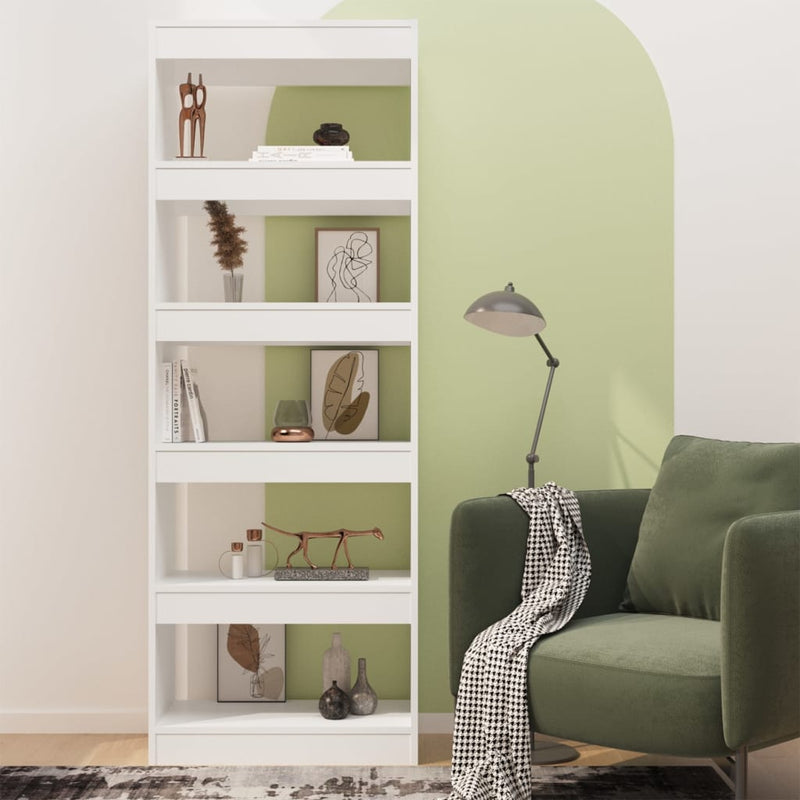 vidaXL Book Cabinet/Room Divider White 60x30x166 cm Engineered Wood