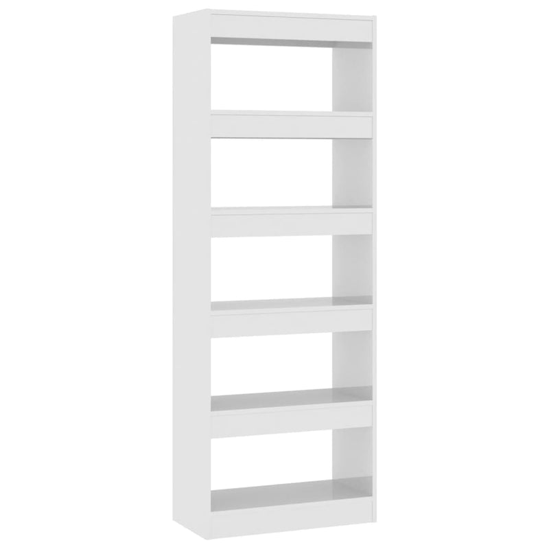 vidaXL Book Cabinet/Room Divider High Gloss White 60x30x166 cm Engineered Wood