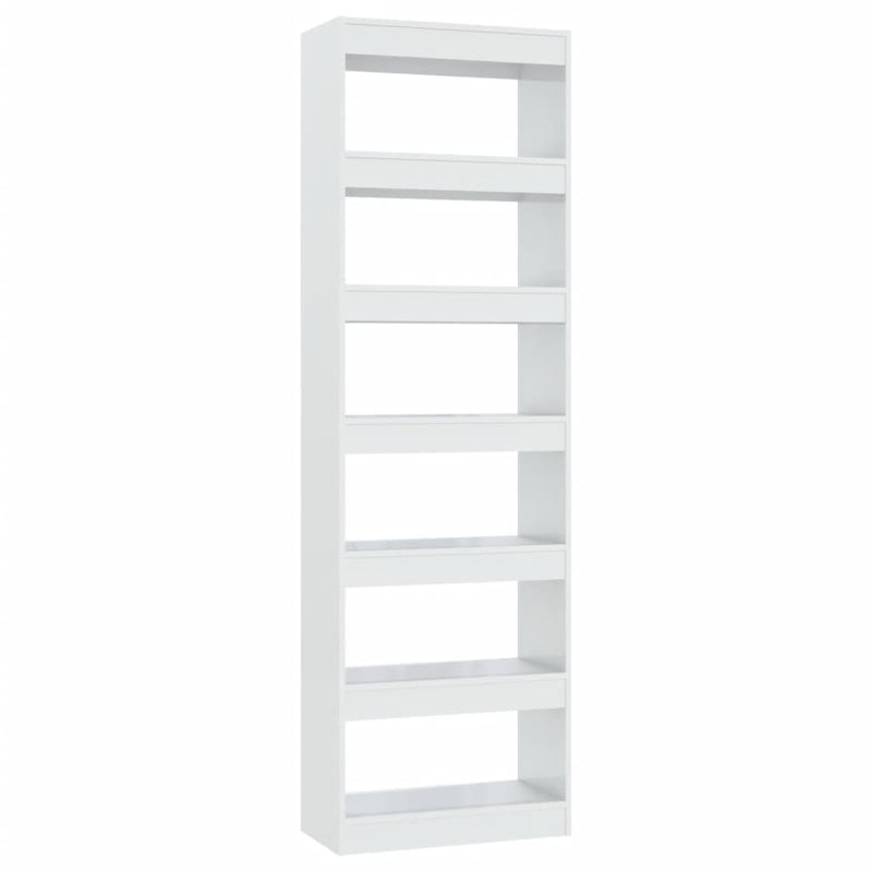 vidaXL Book Cabinet/Room Divider High Gloss White 60x30x198 cm