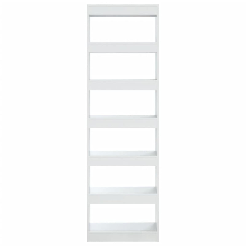vidaXL Book Cabinet/Room Divider High Gloss White 60x30x198 cm