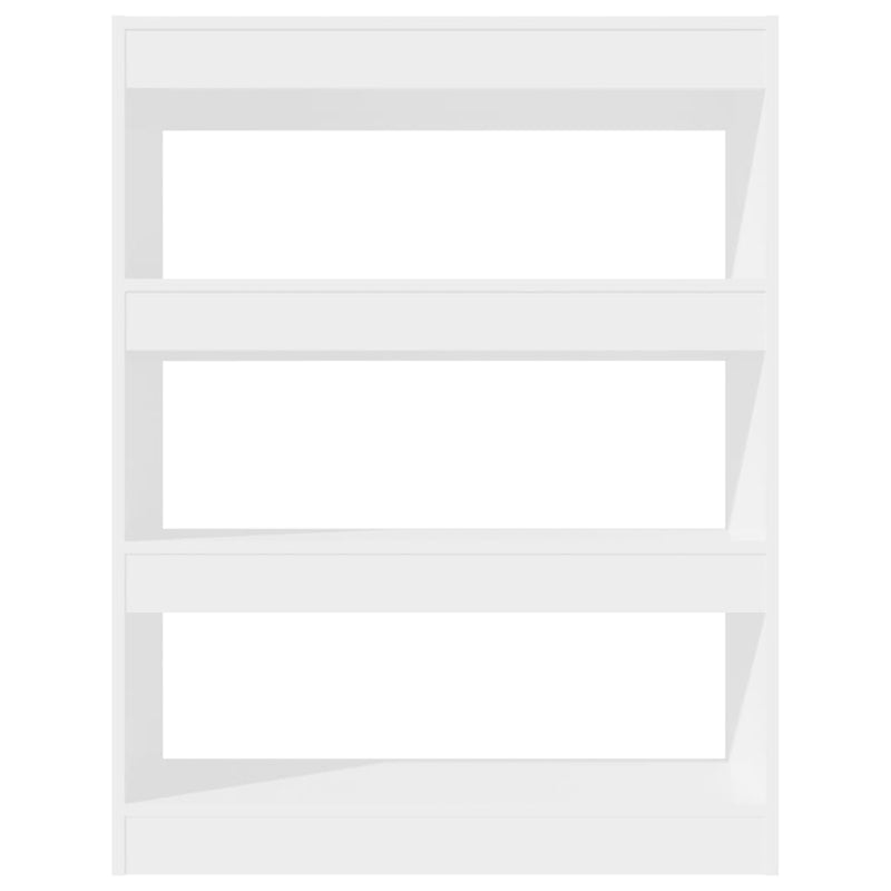 vidaXL Book Cabinet/Room Divider High Gloss White 80x30x103 cm Engineered wood