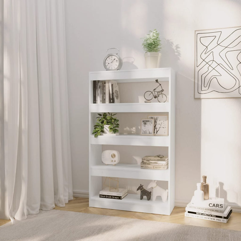 vidaXL Book Cabinet/Room Divider White 80x30x135 cm Engineered Wood