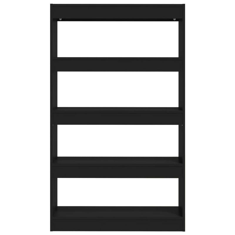 vidaXL Book Cabinet/Room Divider Black 80x30x135 cm Engineered Wood