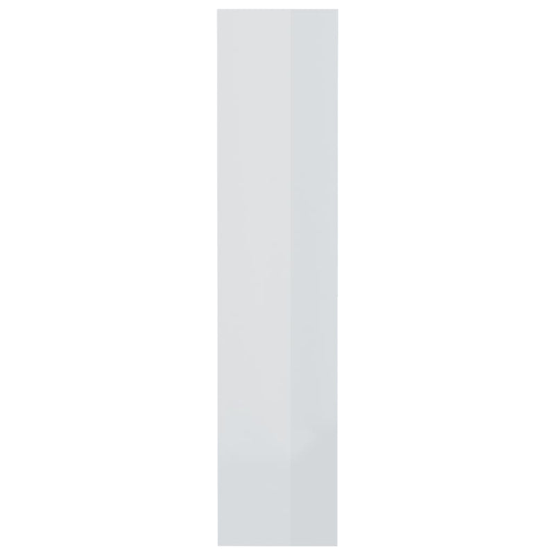 vidaXL Book Cabinet/Room Divider High Gloss White 80x30x135 cm Engineered Wood