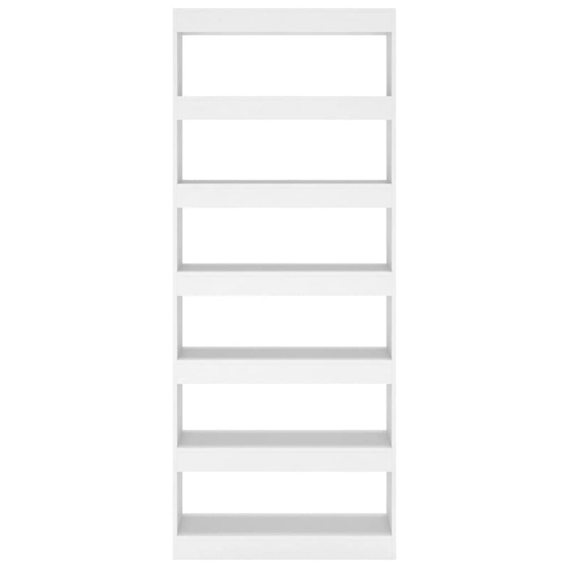 vidaXL Book Cabinet/Room Divider White 80x30x198 cm Engineered Wood