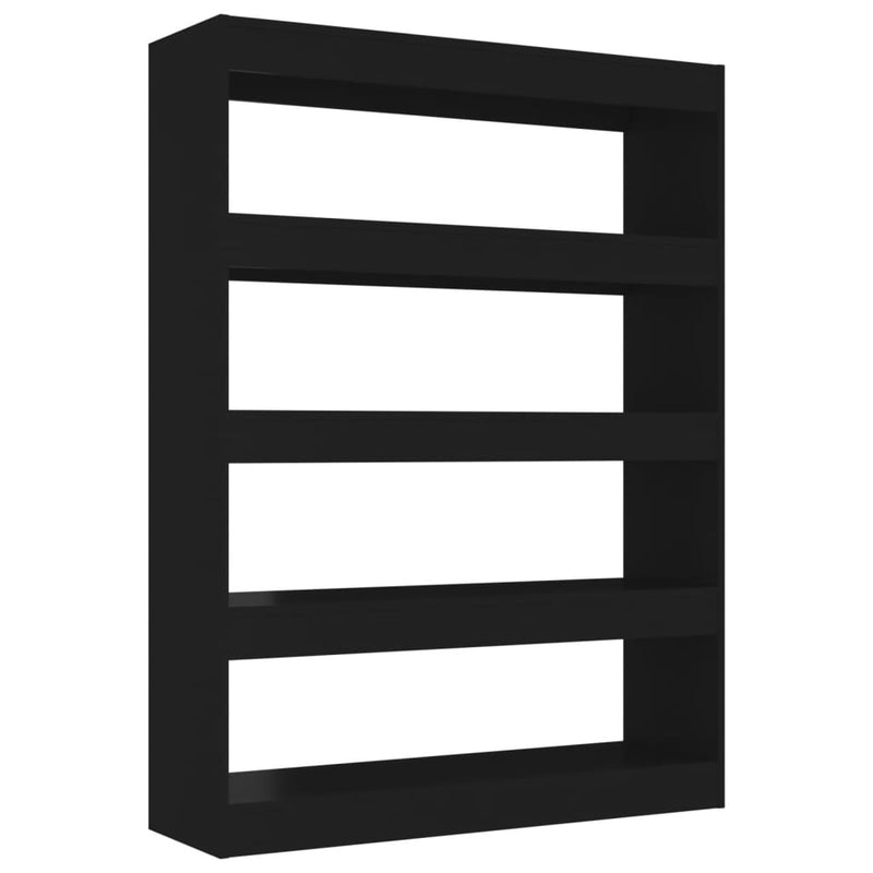 vidaXL Book Cabinet/Room Divider Black 100x30x135 cm